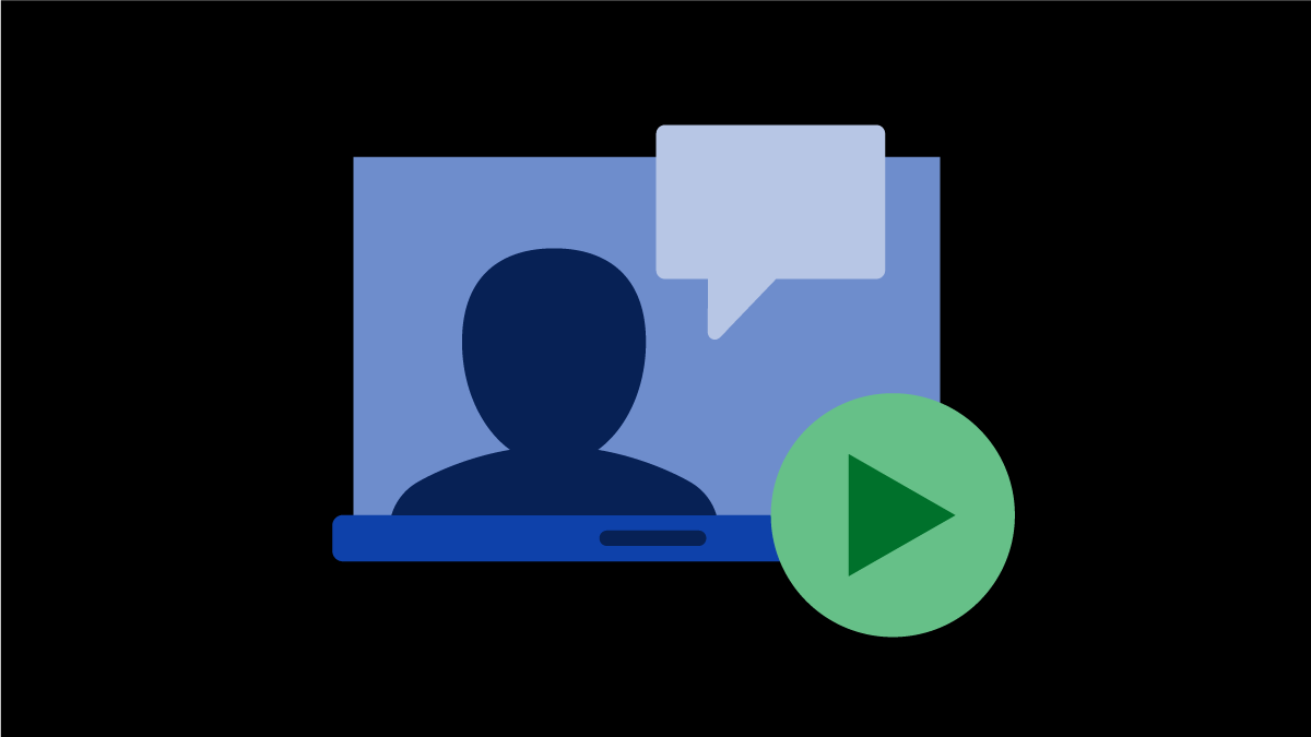 Fenêtre vidéo avec bouton de lecture