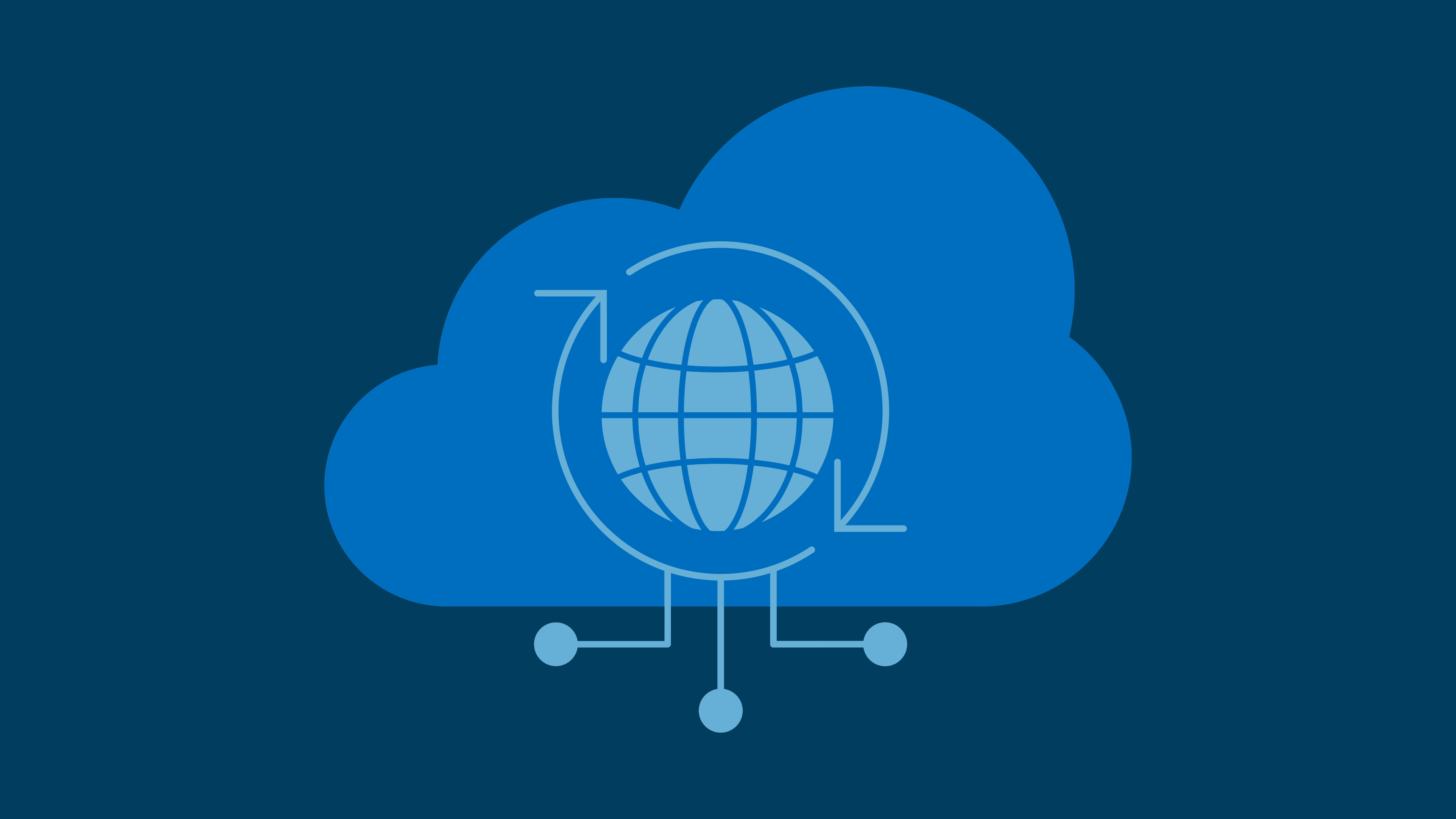 Globe entouré d'un cercle de flèches