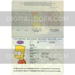 Belgium Passport Template PSD