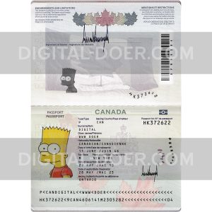 Canada Passport Template PSD