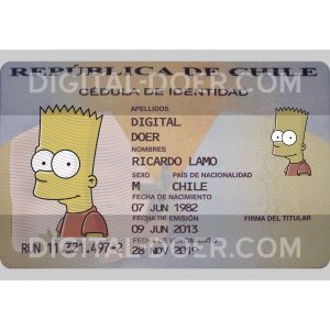 Chile ID Card Template PSD