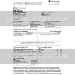 Italy Utility Bill (ACOS Energia) PSD Template