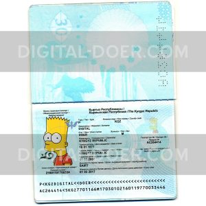 Kyrgyzstan Passport Template PSD