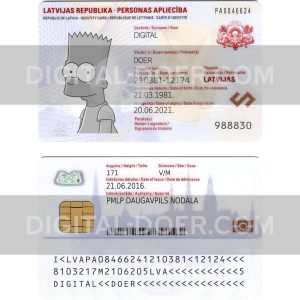 Latvia ID Card Template PSD