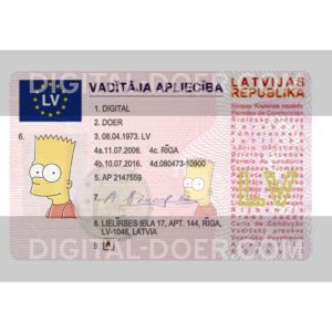 Latvia Driver License Template PSD