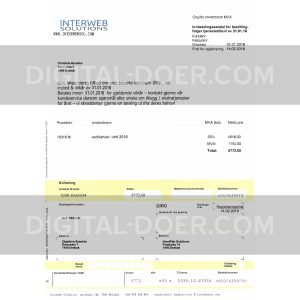 Norway Utility Bill Template PSD