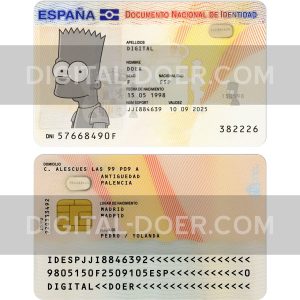 Spain ID Card Template PSD