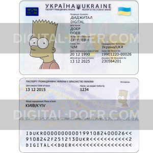 Ukraine ID Card Template PSD