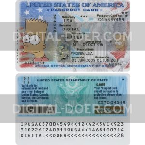 USA ID Card Template PSD