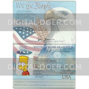 USA Passport Template PSD